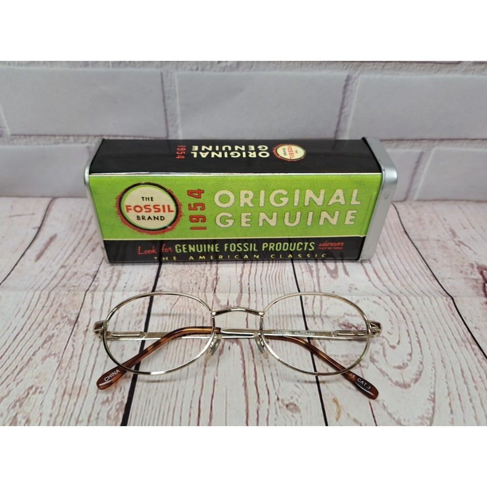 Fossil Sunwear Boxer Ms3079710 Eyeglasses Frames Only W/ Metal Case